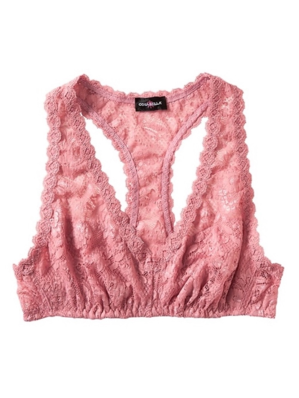 Cosabella Racie Racerback Lace Bralette in Dusty Rose/Mauve, Size Medium